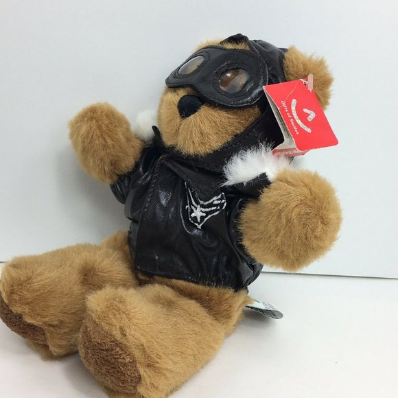 Aurora Smithsonian Institution Aviator Teddy Bear Brown Stuffed Animal 10" Fly - Picture 6 of 12